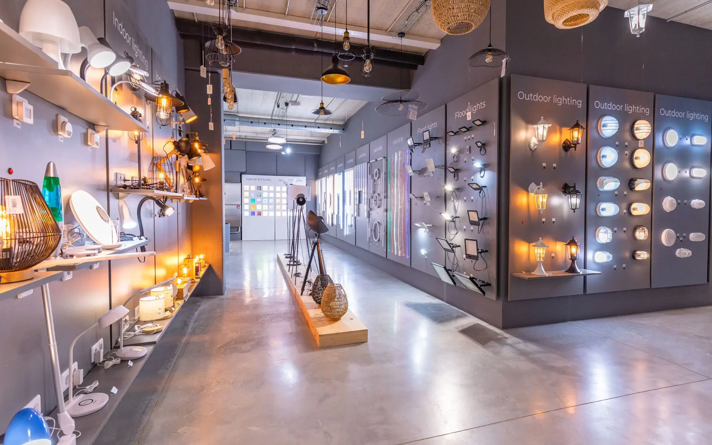 Sala de iluminación del showroom