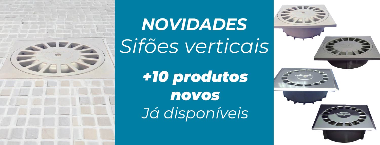 Novidades sifões verticais