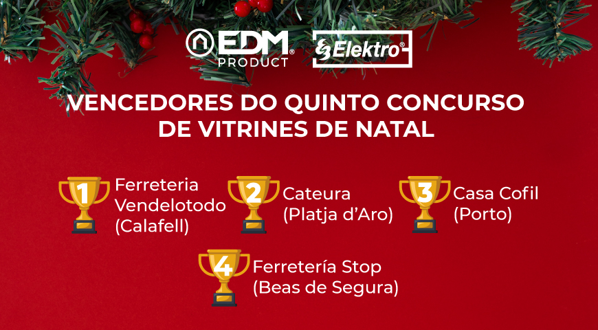 Vencedores do Quinto Concurso de Montras de Natal da Elektro3