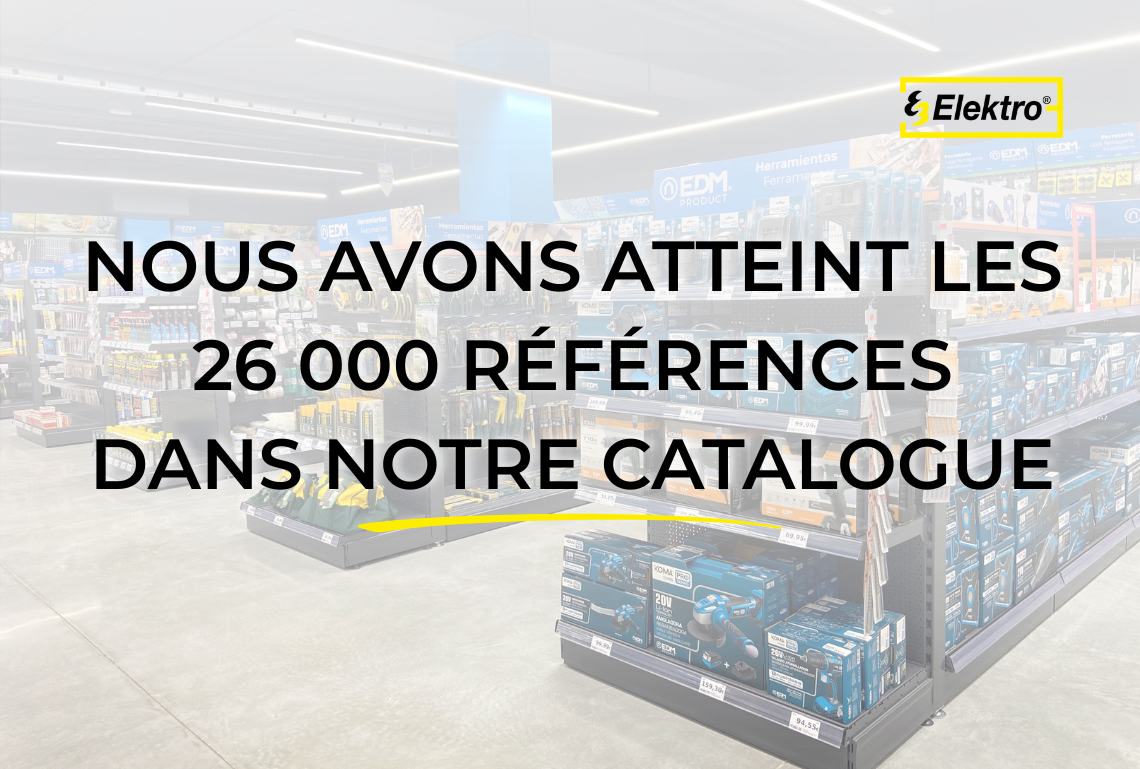 Nous avons atteint les 26 000 références dans notre catalogue