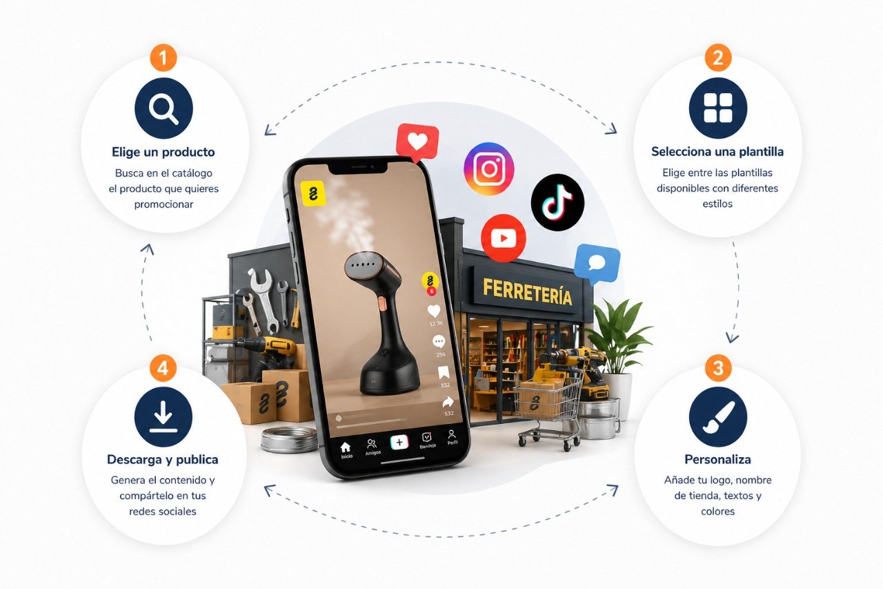 Elektro3 lanza Canal de Contenidos, una herramienta gratuita para que sus clientes generen vídeos y carruseles para redes sociales
