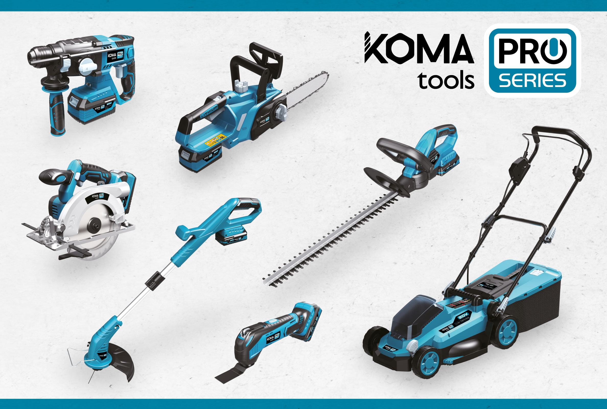 Amplificação da gama de ferramentas profissionais Koma Tools Pro